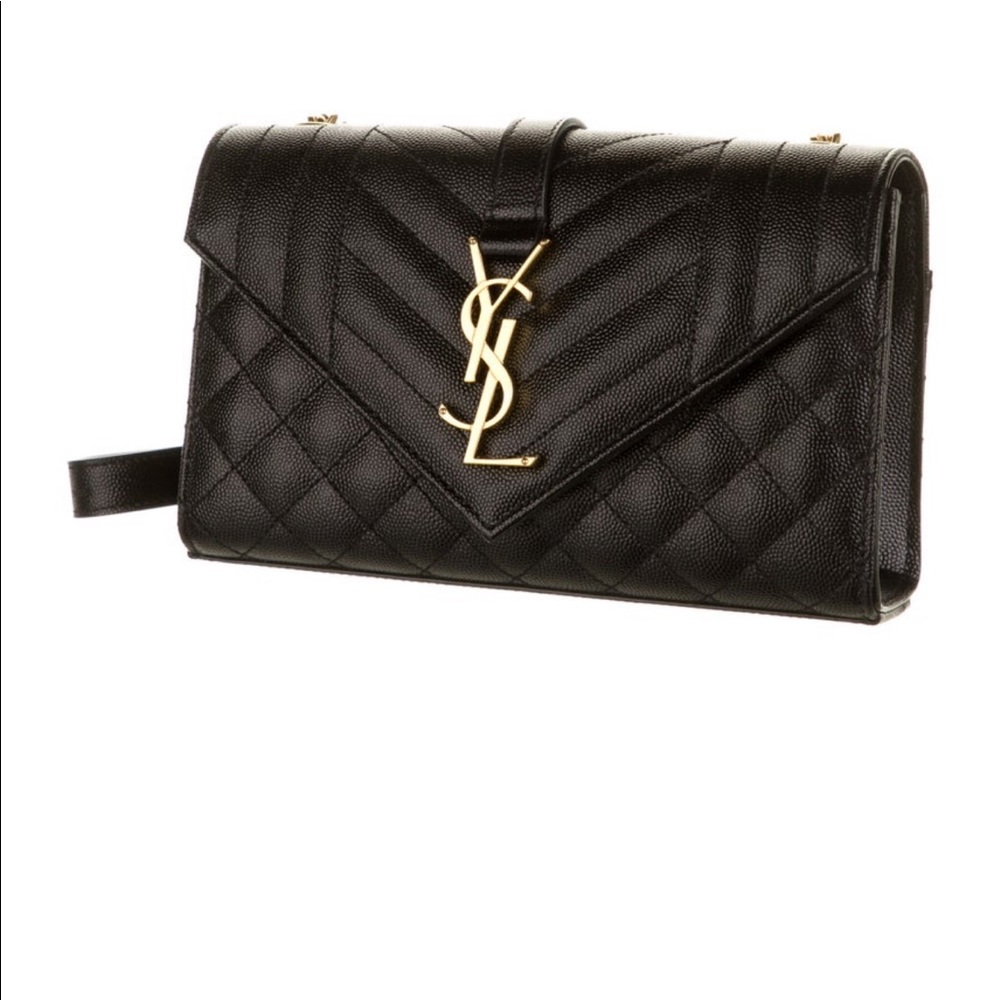 Yves Saint Laurent Monogrammed Envelope Chain Bag